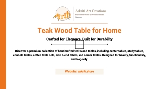 Enhance Your Home with Premium Teak Wood Tables