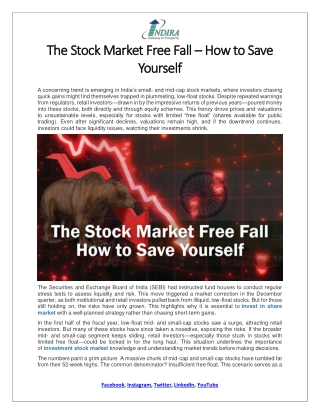 the stock market free fall the stock market free