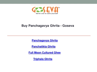 Buy Panchagavya Ghrita  Goseva