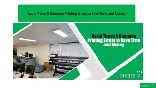 Avoid These 5 Common Printing Errors to Save Time and Money