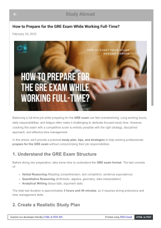 Crack the GRE While Working: Time-Saving Strategies