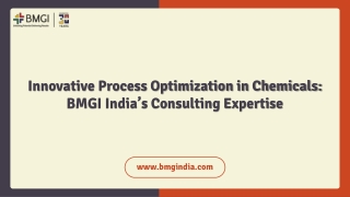 Innovative Process Optimization in Chemicals BMGI India’s Consulting Expertise