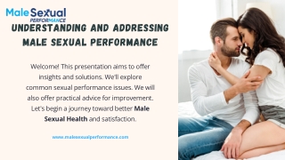 understanding and addressing male sexual