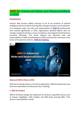 aws ai aws ai advanced roles and responsibilities