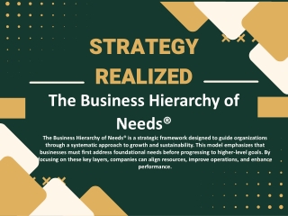 Understanding The Business Hierarchy of Needs® for Organizational Success