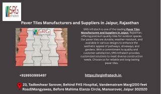 Paver Tiles Manufacturers and Suppliers in Jaipur, Rajasthan
