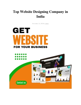 Top Website Designing Company in India