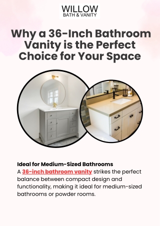 Why a 36-Inch Bathroom Vanity is the Perfect Choice for Your Space