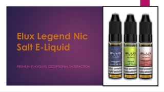 elux legend nic salt e liquid