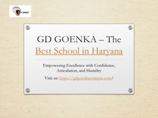 GD GOENKA – The Best School in Haryana
