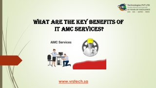 what are the key benefits of it amc services