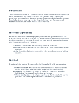 Rumala Sahib – Premium Rumala Sahib for Gurudwara and Personal Use