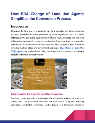 How BDA Change of Land Use Agents Simplifies the Conversion Process_Gr Group