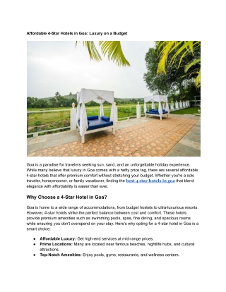 Affordable 4-Star Hotels in Goa_ Luxury on a Budget - Google Docs