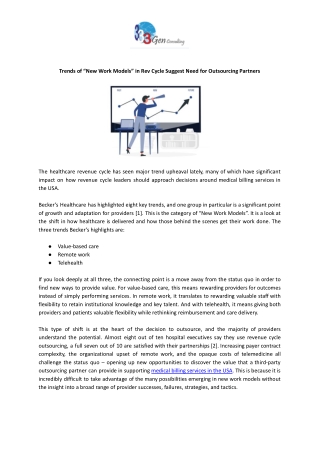 Trends of “New Work Models” in Rev Cycle Suggest Need for Outsourcing Partners -