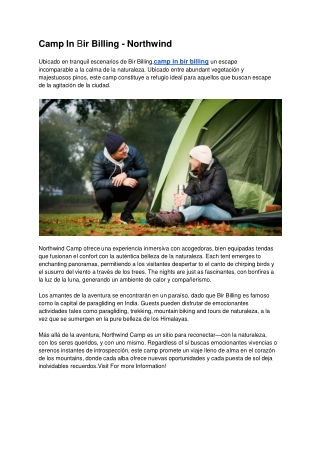 camp in b ir billing northwind
