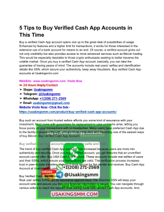 5 Tips to Buy Verified Cash App Accounts in This Time