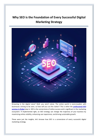 Why SEO is the Foundation of Every Successful Digital Marketing Strategy