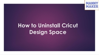 How to Uninstall Cricut Design Space