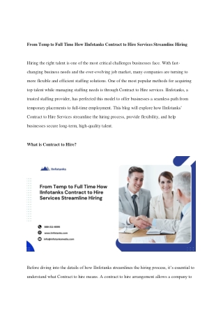 from temp to full time how iinfotanks contract