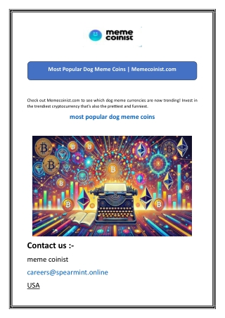 Most Popular Dog Meme Coins  Memecoinist