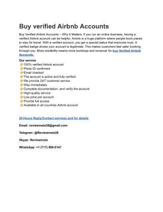 Top 7 Trusted Platforms to Buy Verified Airbnb Accounts in ...