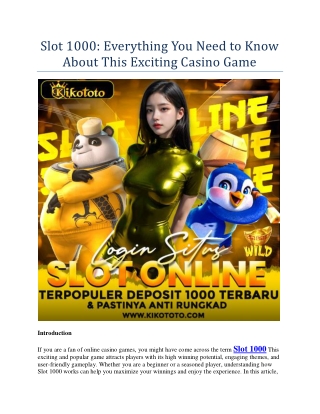 slot 1000 everything you need to know about this