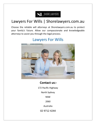 Lawyers For Wills  Shorelawyers.com