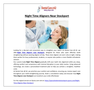 Night Time Aligners near Stockport