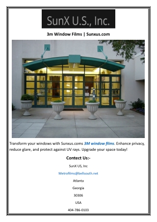 3m Window Films  Sunxus