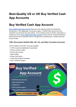 This Year Best Website Of Buying Verified Cash App Account