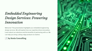 Embedded Engineering Design Services: Powering Innovation