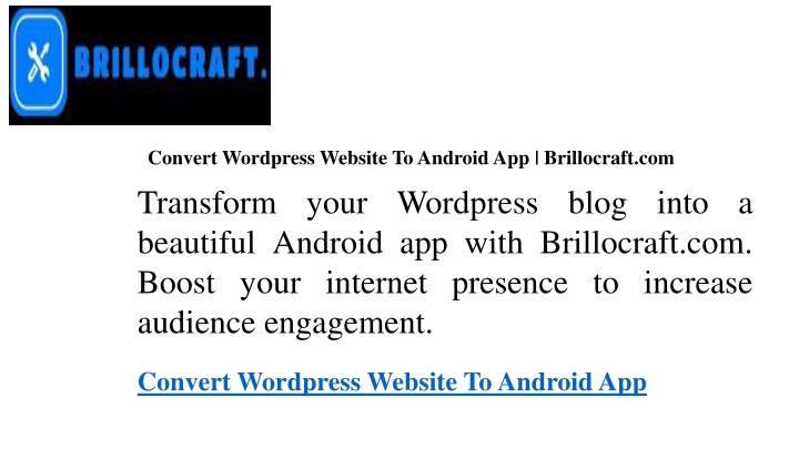 convert wordpress website to android