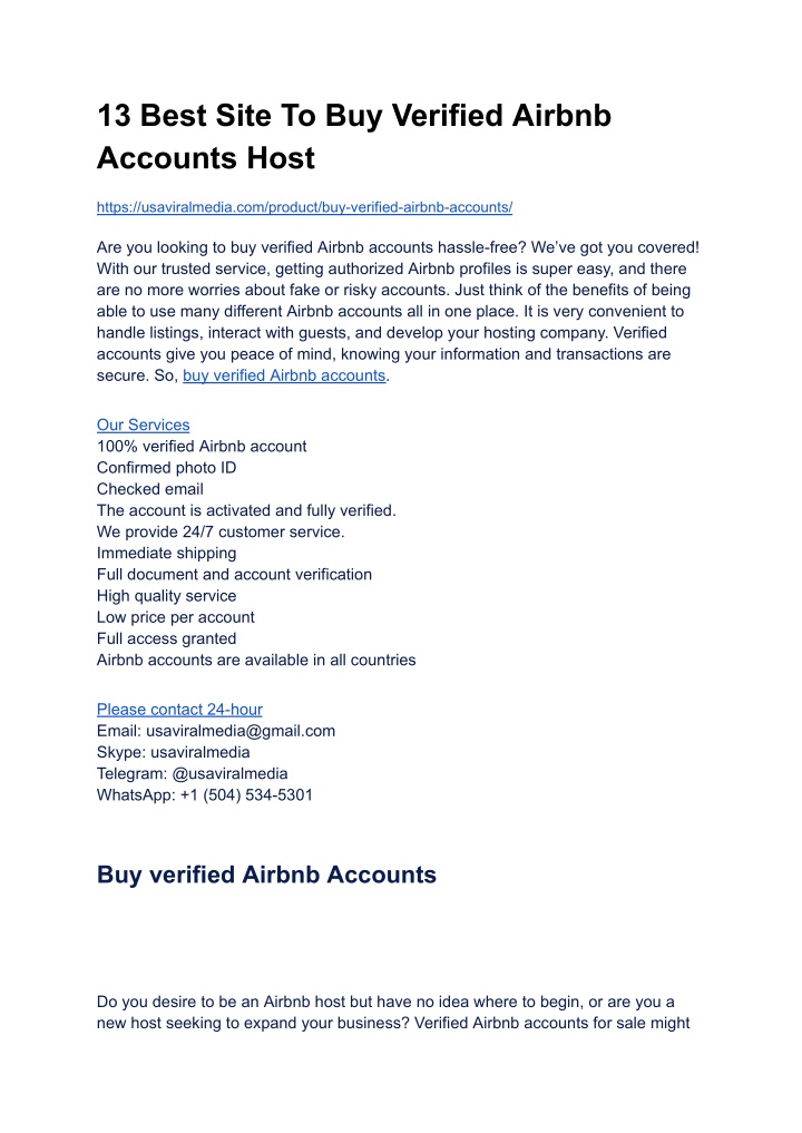 13 best site to buy verified airbnb accounts host