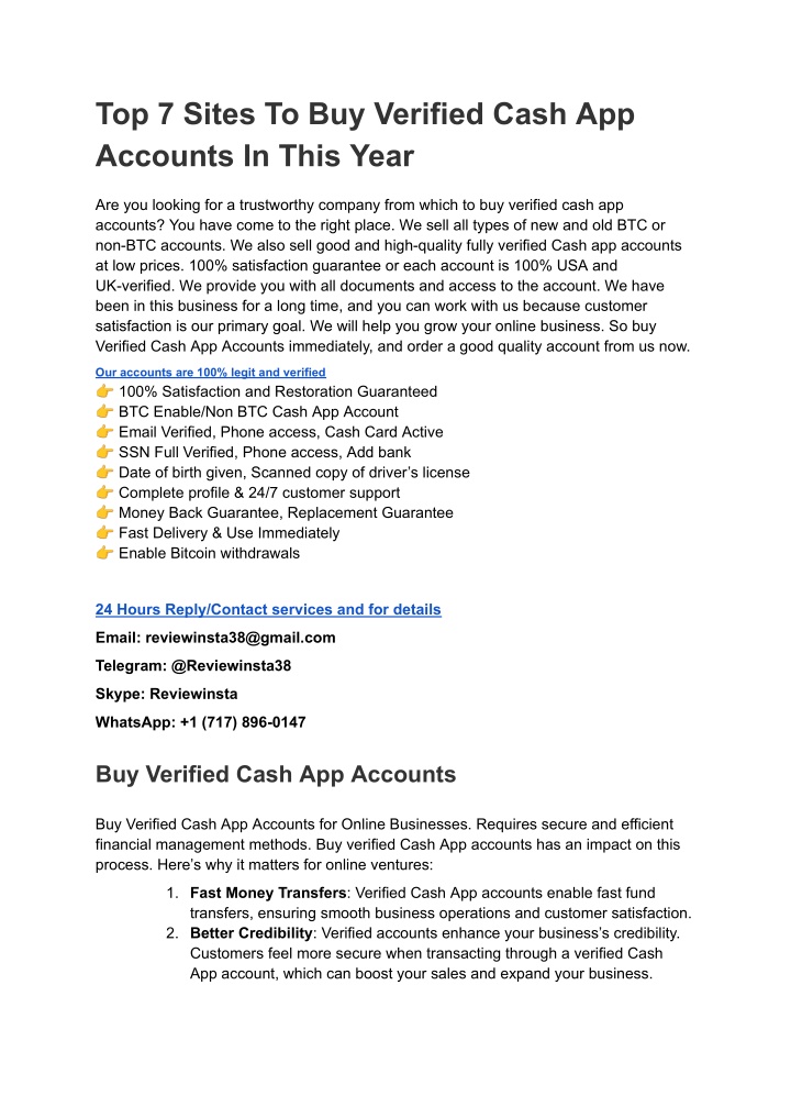 top 7 sites to buy verified cash app accounts