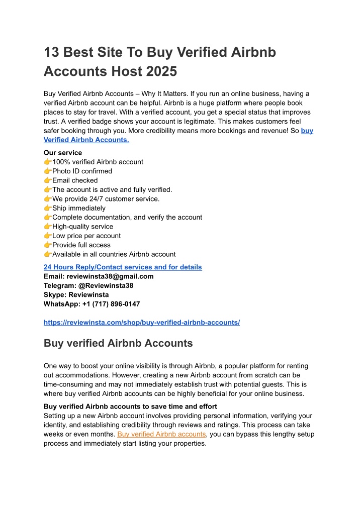 13 best site to buy verified airbnb accounts host