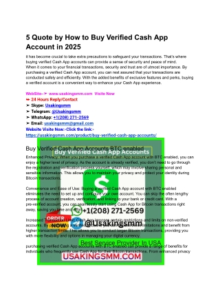 5 Quote by How to Buy Verified Cash App Account in 2025