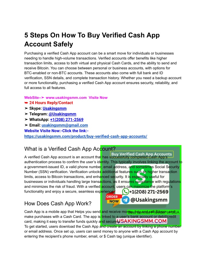 5 steps on how to buy verified cash app account