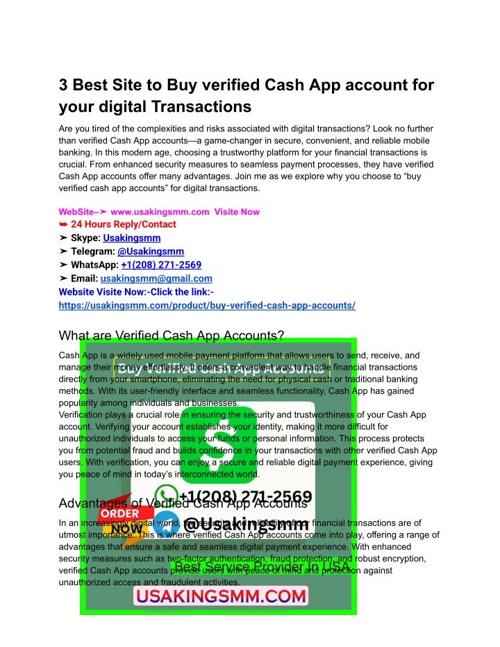 3 best site to buy verified cash app account