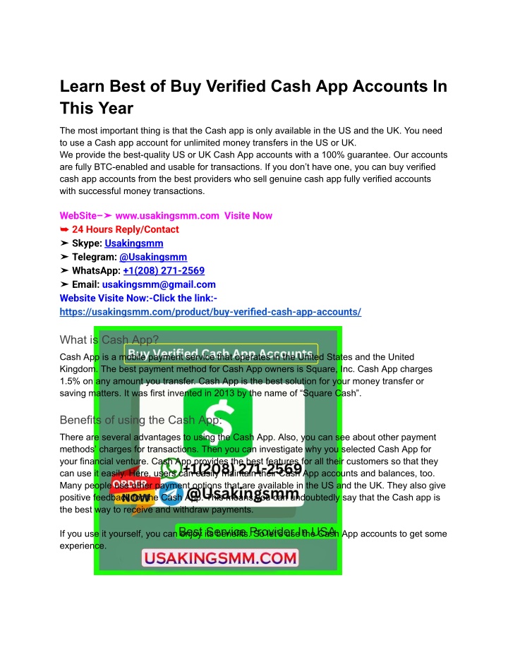 learn best of buy verified cash app accounts