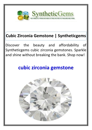 cubic zirconia gemstone syntheticgems