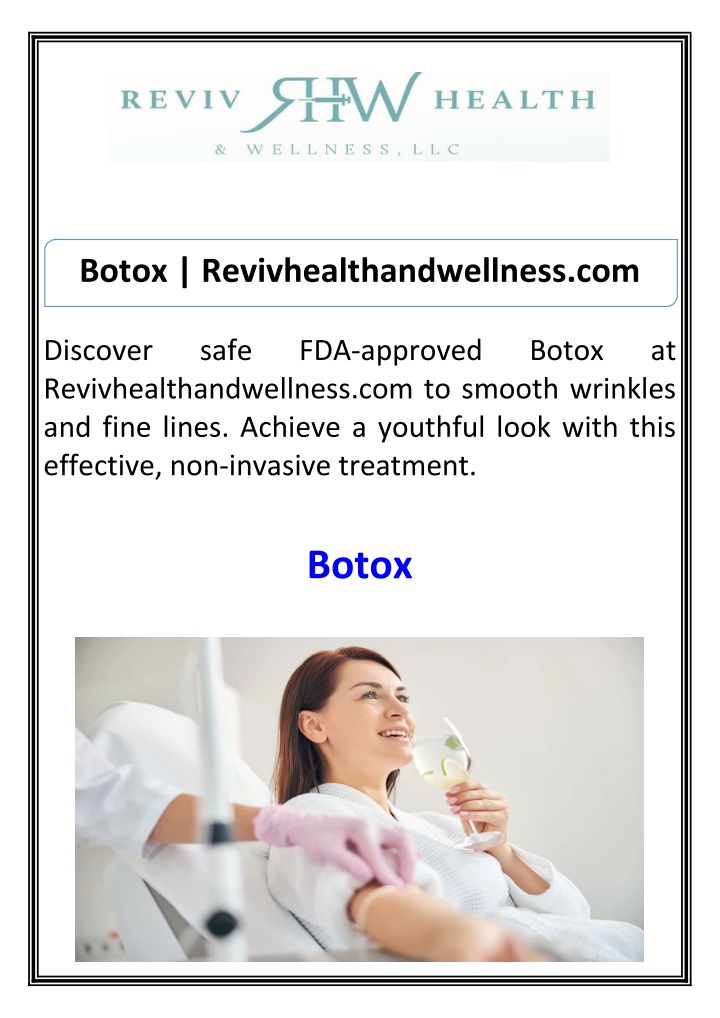 botox revivhealthandwellness com