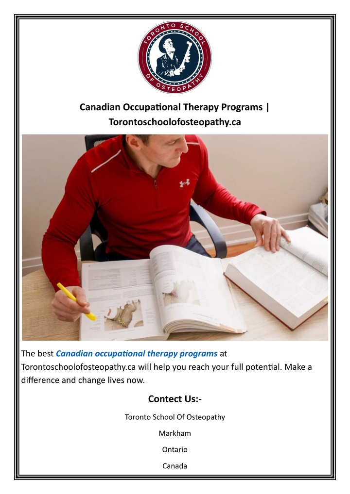 canadian occupational therapy programs