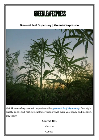 Greenest Leaf Dispensary  Greenleafexpress.io