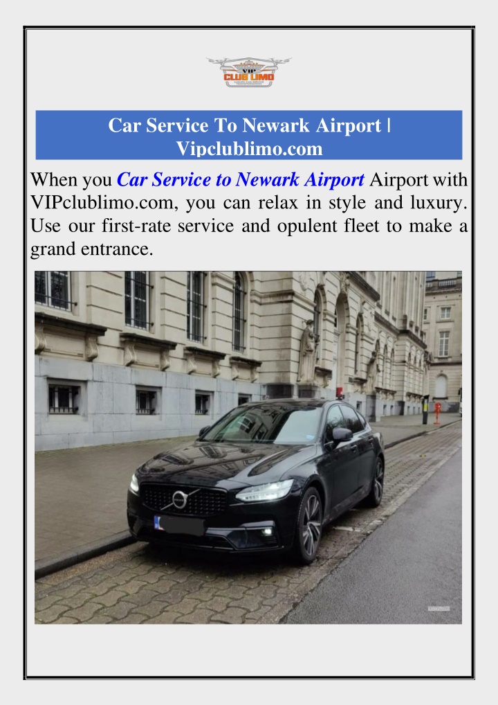 car service to newark airport vipclublimo com