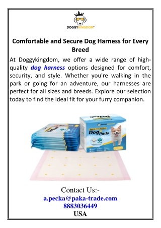 comfortable and secure dog harness for every