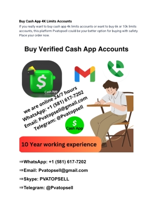 Buy Cash App 4K Limits Accounts