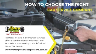 How to Choose the Right Car Service Company