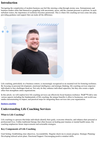 Navigating Challenges: How Life Coaching Services Boost Business Resilience