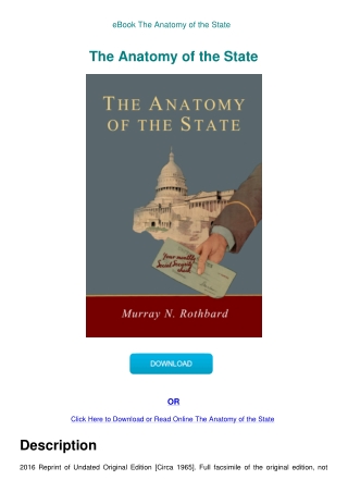 eBook The Anatomy of the State